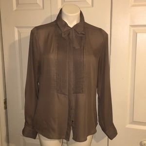 woman button blouses. Tan or blush